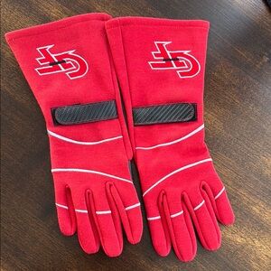 NWT G-FORCE Racing gloves,  Red Logo Gloves with Black Accents, Size Large